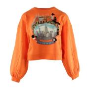 Orange Bomuldssweater til Kvinder