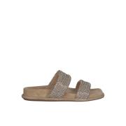 Strass Stropper Flad Sandal