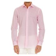 Pink Linen-Bomuld Culto Skjorte
