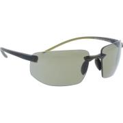Gummibelagt Khaki Solbriller med polariserede linser