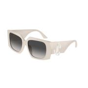 Elegant Hvide Solbriller med Grå Gradient
