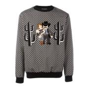 Broderet Kaktus Crewneck Sweatshirt