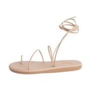 Hvid Flettet Græsk Sandal