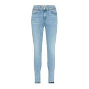 Slim-Fit High Waist Jeans Light Blue