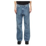 Vintage Blå Chain Twill Denim Jeans