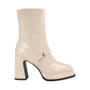 Mary Jane Patent Læder Bootie