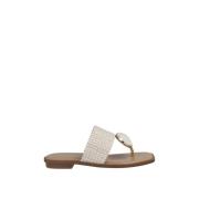 Farverig Raffia Flad Sandal MARGOT