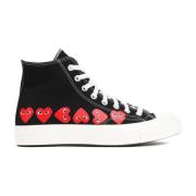 Sort Canvas Hi Top Sneakers