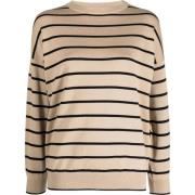 Blå Strikket Choker Sweater Casual Stil