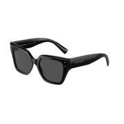 Sorte solbriller med mørkegrå linser