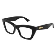 Fed Cat-Eye Optiske Briller i Sort