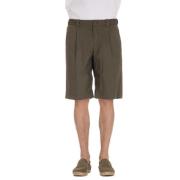 Grøn Bomuld Superlet Bermuda Shorts