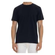 Blå Bomuld Jersey T-shirt Polo