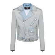 Denim biker jakke