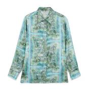 Satin skjorte med Foulard mønster