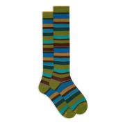 Italienske lange sokker Multifarvet Stribe