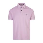 Pink Polo Shirt med Striber