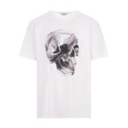 Skull Grafisk Hvid T-shirt