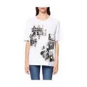 Sort & Hvid Foto Print T-shirt