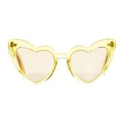 Hjerteformede gule solbriller tilbehør