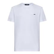Hvid Crewneck Bomuld Jersey T-shirt