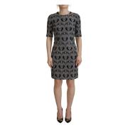 Luksus Jacquard Shift Bodycon Kjole