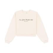 Creme Cropped Crewneck Sweatshirt