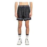 Paisley Print Elastisk Talje Shorts