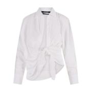 Hvid Bahia Skjorte med Sjalsbånd