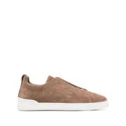 Brun Ruskind Slip-On Sneakers