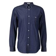 Indigo Button-Down Skjorte