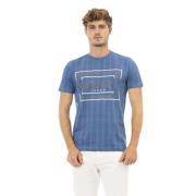 Elegant Blå Kortærmet T-Shirt