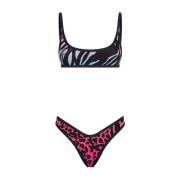 Animalier Bikini Multifarvet Gradient Effekt