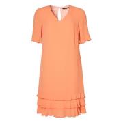 Orange Polyester Straight Kjole EL6148.6360