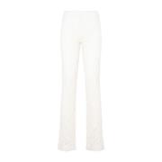 Hvide Blomstret Blonde Bootcut Bukser