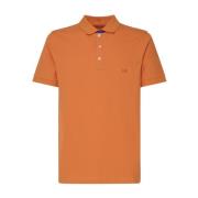 Orange Polo Shirt Stretch Cotton Pique