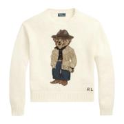 Ribstrikket Crew Neck Sweater Polo Bear