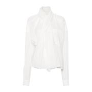 Wrap B-Up Skjorte i Off White