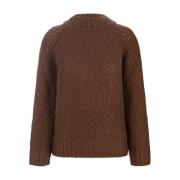 Brun Krystalpyntet Crew-Neck Sweater