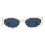 Hvide ovale solbriller