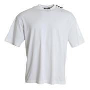 Hvid Rund Hals T-Shirt