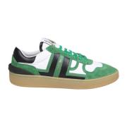 Grøn/sort læder sneakers AW24