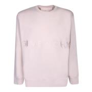 Sweatshirt med Rund Hals og Logoprint