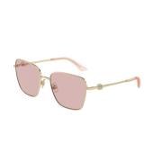 Guld Ramme Pink Linse Solbriller