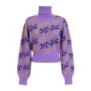 Script Logo Jacquard Sweater