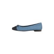 Quiltet Cap-Toe Ballet Flats