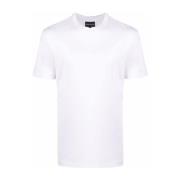 Hvid Logo-Patch T-shirt Kortærmet