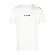Logo-print Bomuld T-shirt Hvid