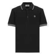 Sort Polo Skjorte med Hexagon Logo