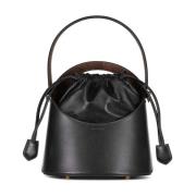 Elegant Lædertaske med Snørelukning